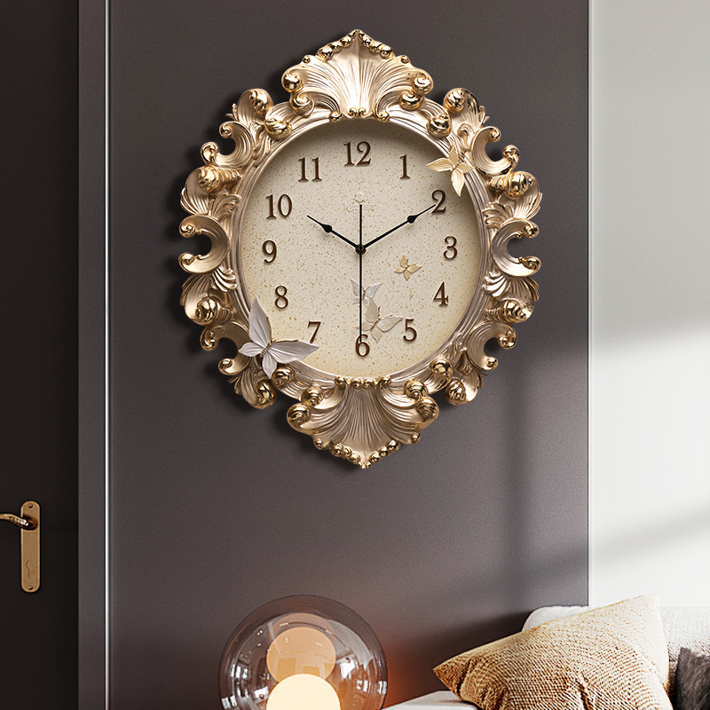 European Style Room Wall Clock - Resin Art Wall Clock 评论和价格