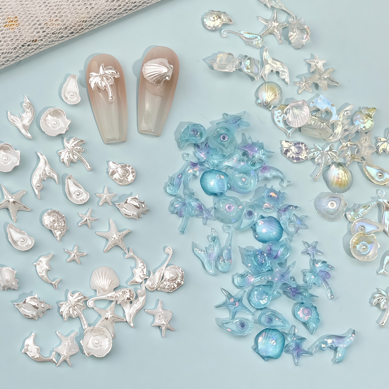 50PCS Dreamy Blue Sea Series R - Resin Art Beach 评论和价格