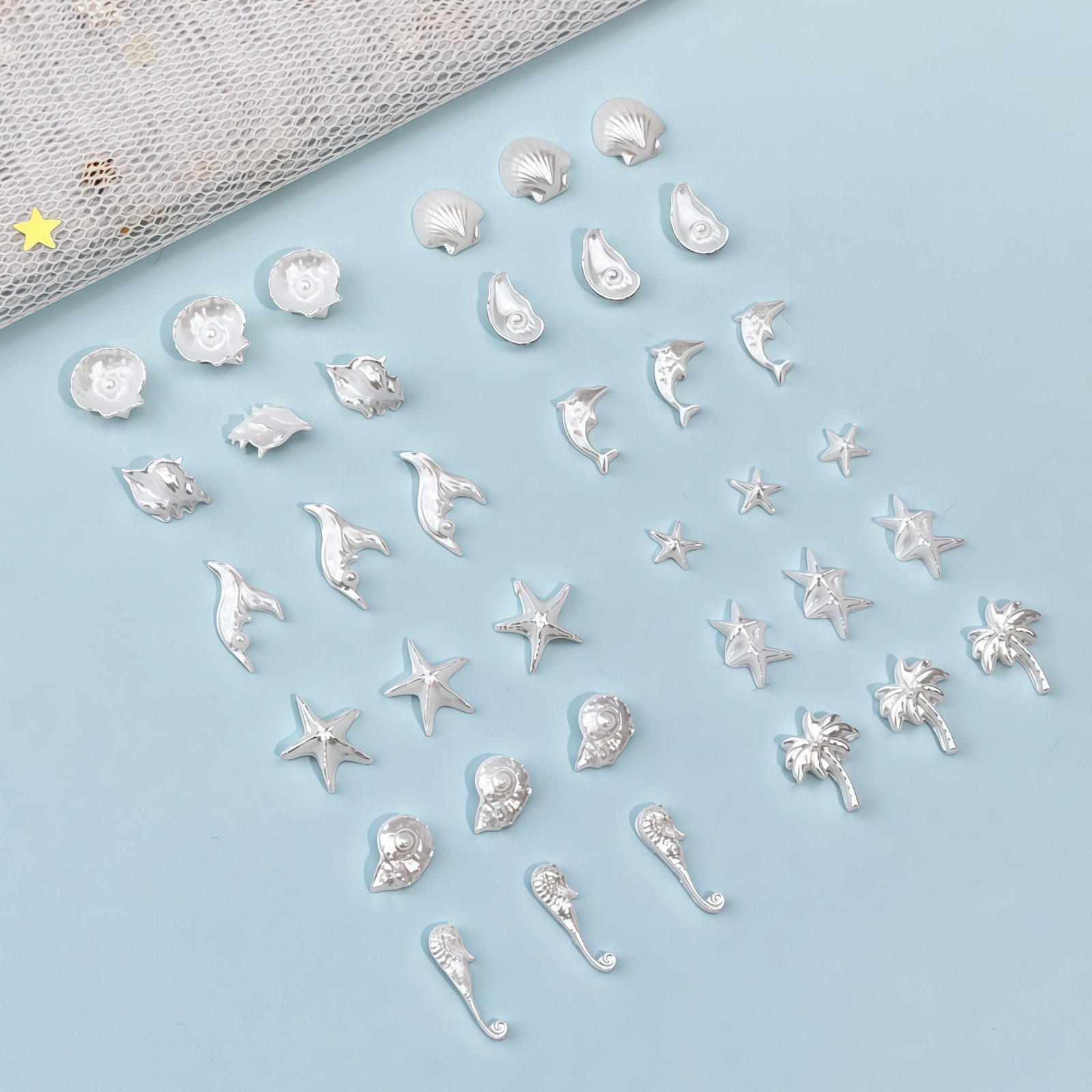 50PCS Dreamy Blue Sea Series R - Resin Art Beach 评论和价格