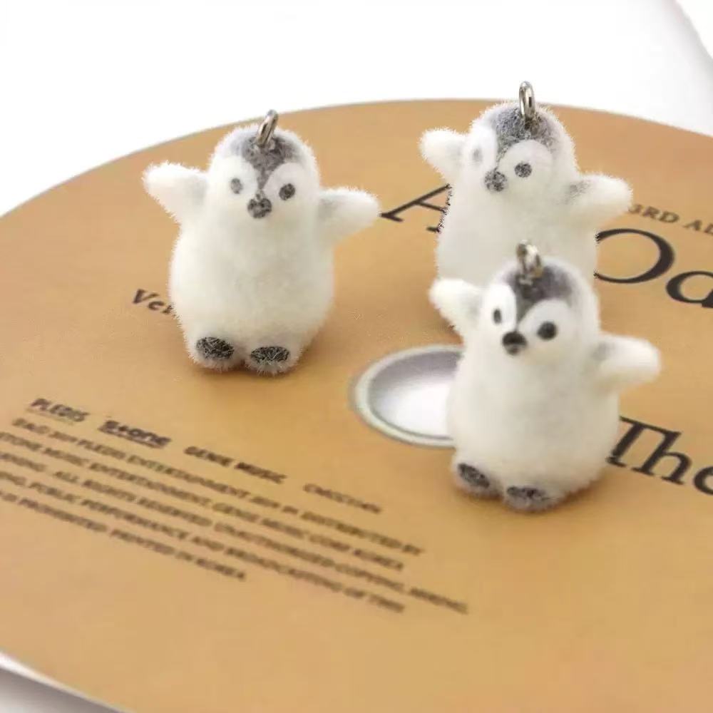 5pcs Flocking Small Penguin Re - Resin Art Earrings 评论和价格
